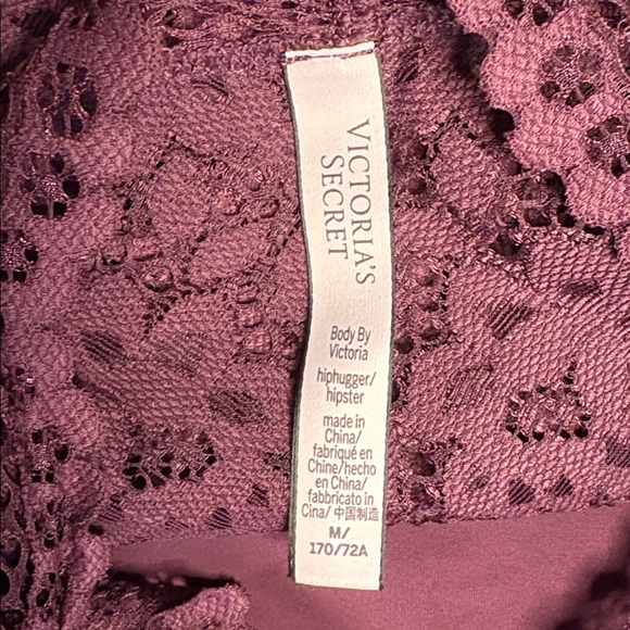 Lace Bralette and Panty Set in Plum - Picture 5 of 5